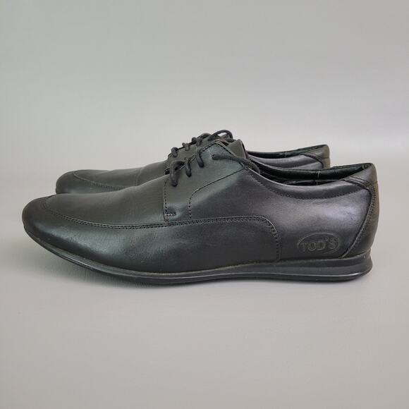 Tod's Women’s Sz 39 US 9 Lace Up Oxford Loafer Italy Made Comfort Black VTG - Picture 3 of 11